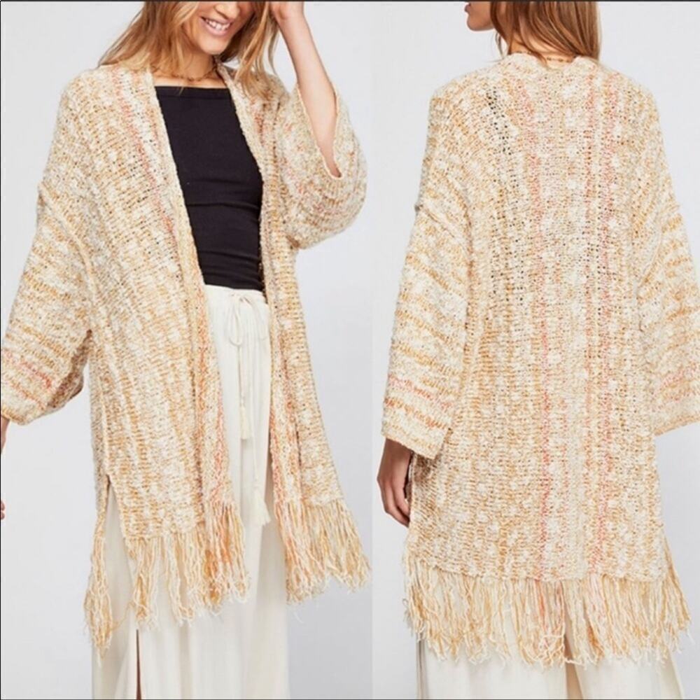 Free People Lucia Fringe Cardigan Sweater XS/S - Picture 2 of 8